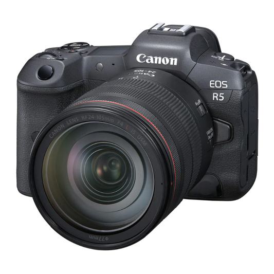 Canon EOS R5 Mirrorless 8k lens c 24-105mm f/4 L IS USM